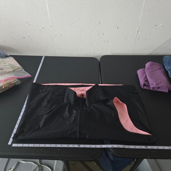 Ralph Lauren Women Reversible Pink Black Full Zip Vest Plus Size 2X Crest Preppy - Picture 8 of 10